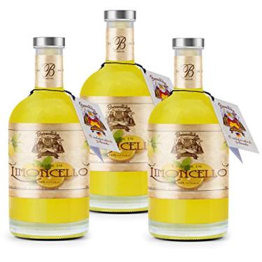 Imagem de Licor De Limão Limoncello Brennstube - Receita Siciliano Kit com 3 garaffas