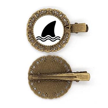 Imagem de Presilha de cabelo Tubarão Dorsal Fin Terror Art Deco presente moderno grampo de cabelo