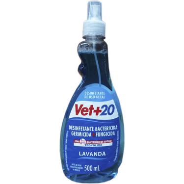 Imagem de Desinfetante Bactericida Vet+20 Germicida + Fungicida Spray Lavanda - 500 mL
