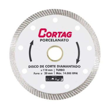 Imagem de Kit Disco Diamantado 110 Turbo Porcelanato 60863 Cortag 10Un
