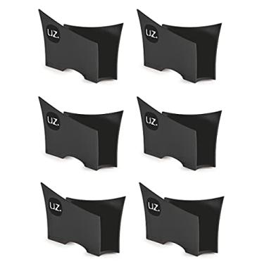 Imagem de Kit Com 6 Porta Guardanapo Quadrado Plástico Para Mesa Cozinha Bar UZ cor:Preto