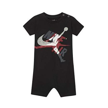 Imagem de Nike Baby Boys Dri-FIT Logo Raglan Romper (Black(557112-023), 0-3 Months)