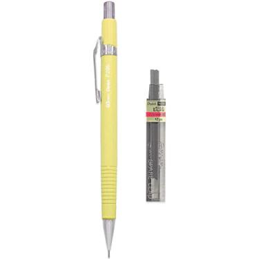 Imagem de Pentel P205-97G Lapiseira Automática - Gama Floral Pastel - Mimosa (Amarelo Pastel) - Único + 12 HB 0,5 mm Refil de grafite