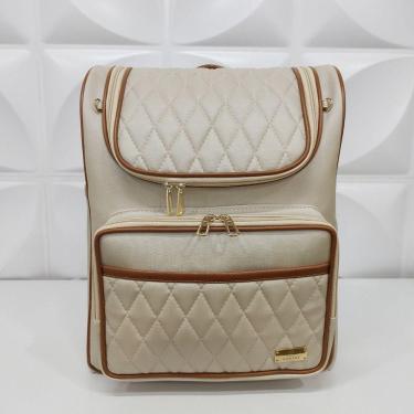 Imagem de Mochila Maternidade Marfim Caramelo - Coutre Bolsas