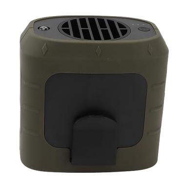 Imagem de Zerodis Ventilador portátil com clipe de cintura com 3 velocidades, baixo ruído, carregador portátil e luz de LED para pendurar no pescoço para acampamento e trabalho ao ar livre