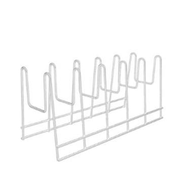 Imagem de DICARLO Suporte para Tâmpas, Formas e Travessas Essence Branco - Aço Carbono com Pintura Epóxi - Montagem na Parede