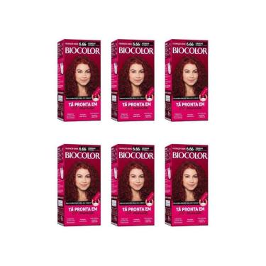 Imagem de Coloraçao Biocolor Creme 6.66 Verm Int De Arrasar-Kit C/6Un