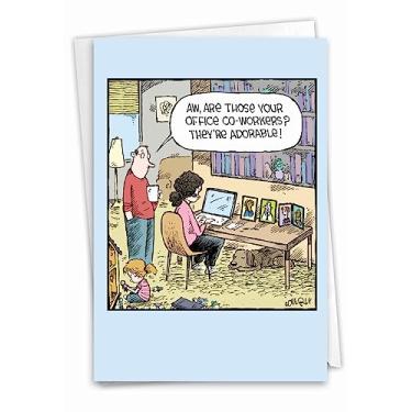 Imagem de NobleWorks Colegas de trabalho adoráveis - Cartão de aniversário com envelope (12 x 16 cm) - C9594BDG