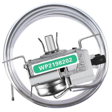 Imagem de Controle de termostato WP2198202, termostato de geladeira ultra durável wp2198202 - Ajuste exato para refrigeradores Whirlpool e Kenmore - Substitui 2161284 2198201 PS11739232 AP6006166