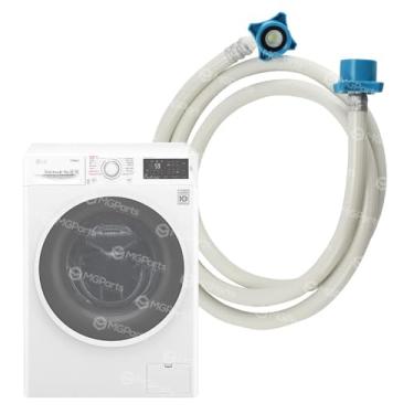 Imagem de Mangueira de Entrada de Aguá Fria Reforçada para Máquina Lavadora Lava e Seca Compatível com LG Samsung Midea Panasonic