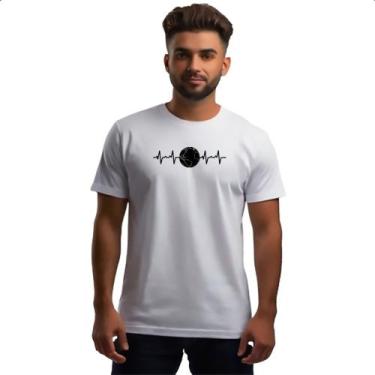 Imagem de Camiseta Unissex Batimento Cardiaco Planeta Terra - Alearts