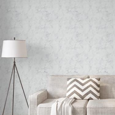 Imagem de Papel de Parede Autocolante Marmorizado Cinza Lavável Para Banheiro Cozinha