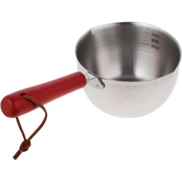 Imagem de Panela de aço inoxidável com bico, panela aquecedora de manteiga de 300ml, panela de caldo de ramen, leite, queijo, panelas de óleo para sopa, café, molho de chocolate para ferver leite, molho, molhos