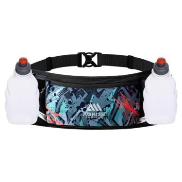 Imagem de OUNERGY Bolsa esportiva leve para cinto de corrida, pochete adequada para cintura de 58 a 118 cm, bolso para guardar garrafa de água de 250 ml, Laranja com 2 x 250 ml, One Size, Esportes
