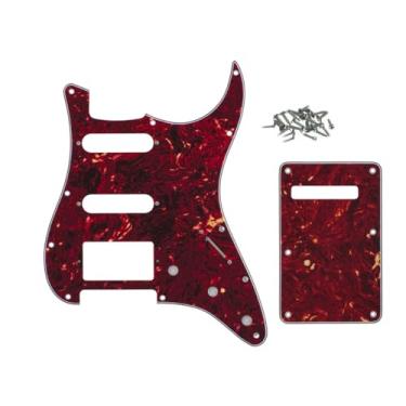 Imagem de ROZILO Conjunto de 11 furos vintage tartaruga Strat HSS Pickguard para guitarra Fender EUA/México, peça de guitarra Stratocaster padrão