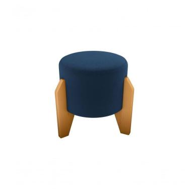 Imagem de Puff Decorativo Descanso Luxo Orginal Premium Veludo Azul Matrix