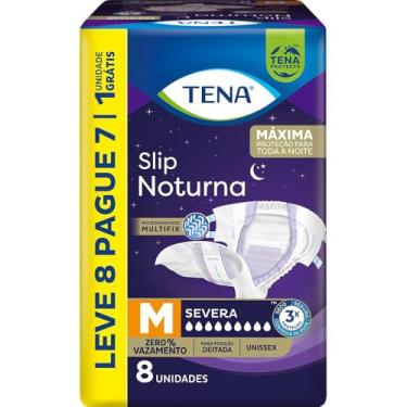 Imagem de Tena Slip Noturna, Fralda Geriátrica para Incontinência Urinária, M - Leve 8 Pague 7 unidades