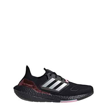 Imagem de adidas Tênis de Corrida Feminino Ultraboost 22, Preto/prata fosca/rosa feixe, 10
