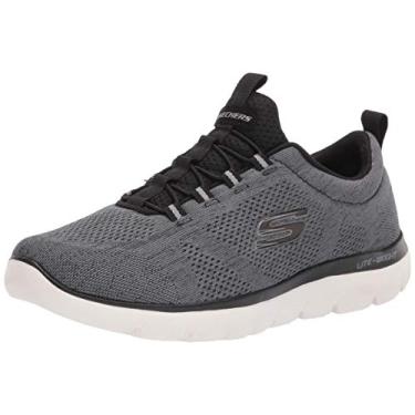 Imagem de Skechers Tênis masculino Skechers Summits Louvin, Preto/branco, 11 Wide