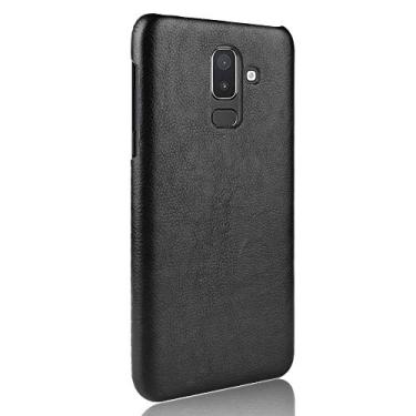 Imagem de Capa para Samsung Galaxy J8 2018, capa para celular Rugged Shield 360° Proteja seu telefone capa de couro granulado para Samsung Galaxy J8 2018