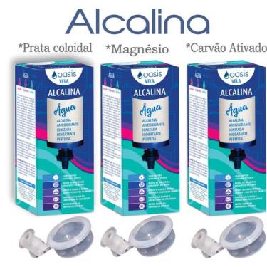 Imagem de 3 Velas Refil Para Filtro Água Alcalina Ionizada Com Magnésio + 3 Boia