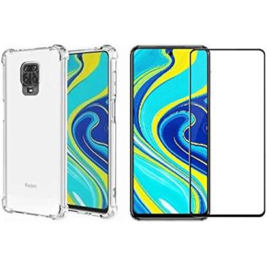 Imagem de Kit Capa Anti Impacto e Película de Vidro 3D para Xiaomi Redmi Note 9S