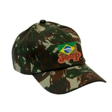 Imagem de Boné Militar Rip Stop com Patch Aplicado Jeep Brasil  Camuflado - Mund
