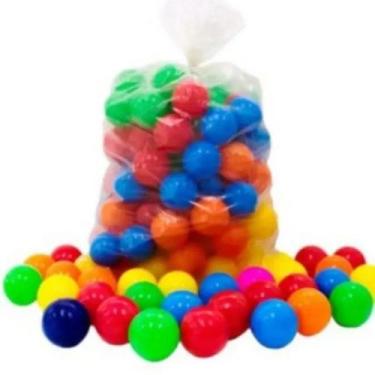Imagem de Pacote com 100 Bolinhas Plasticas Sortidas Mariplast