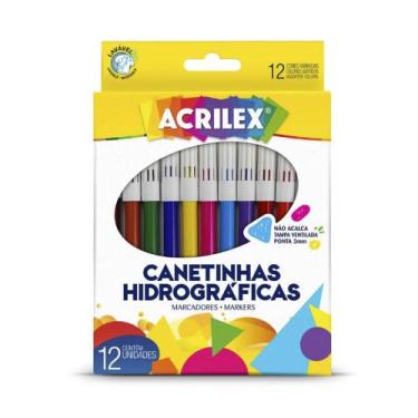 Imagem de Hidrocor Acrilex Com 12 Cores