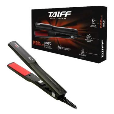 Imagem de Prancha Cabelo Taiff Red Ion Ceramica Bivolt Preta - 100141, Preto e V