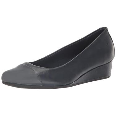 Imagem de Easy Spirit Sapato feminino Gracey Low Wedge, Azul-marinho, 40