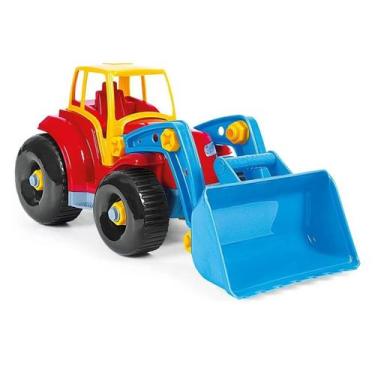 Imagem de Trator Didático Desmontável Brinquedo Infantil Poliplac, Colorido