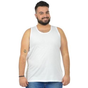 Imagem de Regata Masculina Lisa Tradicional Plus Size Premium - Vesttuario, Bran