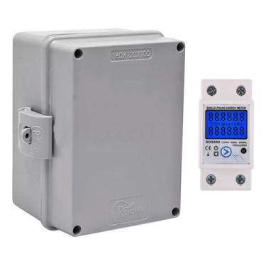 Imagem de Kit Medidor de Energia Elétrica 110v 80a + Caixa Instalação - Medidor 