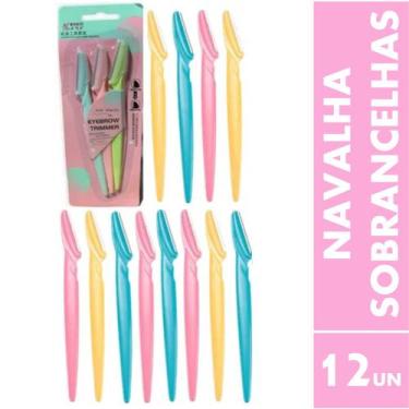 Imagem de 12 Lâminas Sobrancelha e Rosto Navalha Depilação Dermaplaning Atacado 