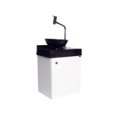 Imagem de Gabinete Banheiro 1 Porta Branco Ártico - Du'Arte Marcenaria, Sobrepos