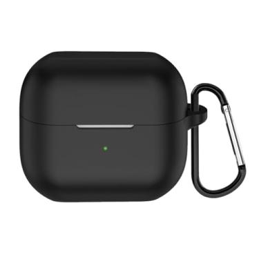 Imagem de A-Focus Capa para Galaxy Buds 3 Pro, capa de silicone macio à prova de choque com acessórios para chaveiro, compatível com Samsung Galaxy Buds 3/3 Pro, preto