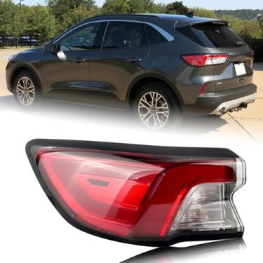 Imagem de KAMDKI Luz traseira externa do lado esquerdo do motorista compatível com Ford escape 2020 2021 2022 2023 com lâmpadas LJ6Z13405
