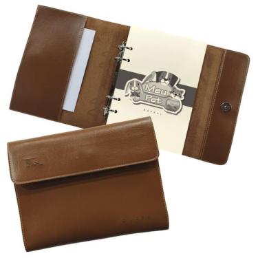 Imagem de Agenda Meu Pet 161-R Personalizada Raffai Couros, Caramelo