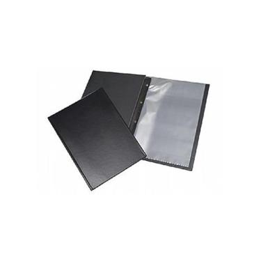 Imagem de Pasta Catálogo 20 Envelopes 0.15 Com 04 Furos Preta - Acp