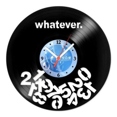 Imagem de Relógio De Parede Disco Vinil Números Whatever - VNU-005 - Modernarte