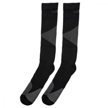 Imagem de Meia de Compressão Lurk Cano Longo Preto/Chumbo - Mattos Racing, 36/43