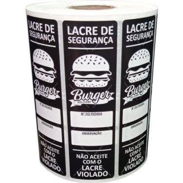 Imagem de Lacre de Segurança Adesivo Delivery 10x3 cm 1.000 Und - Hamburgueria S