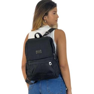 Imagem de Mochila Feminina Resistente Preto Espaçosa Resistente Escola - Alwy, P