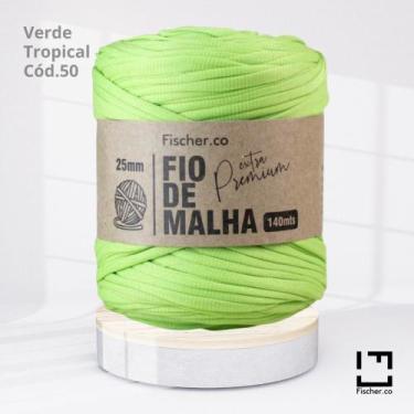Imagem de Fio de Malha Extra Premium Fischer 25mm Verde Tropical Cód. 50 - Fisch