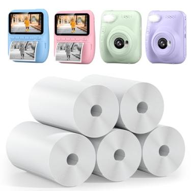Imagem de Refil de câmera instantânea infantil com 5 rolos – Conjunto de papel de impressão térmica HD (56 mm x 25 mm)