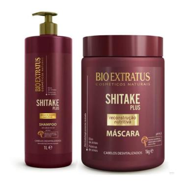 Imagem de Bio Extratus Shitake Plus Kit Shampoo 1 L + Máscara 1kg