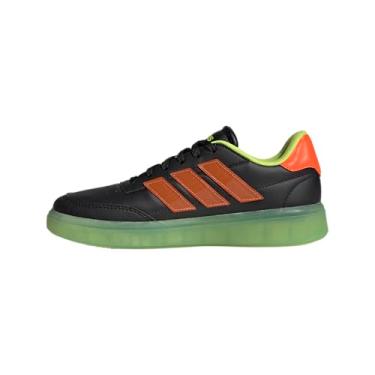 Imagem de adidas Tênis esportivo infantil unissex Courtblock, Preto/céu claro/slime solar, 5.5 Big Kid
