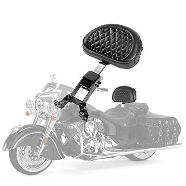 Imagem de Diamond Plug In Driver Backrest Pad Rider Sissy Bar Back Rest with Pocket for Indian Chief Classic, Chieftain, Roadmaster, Chief Vintage, Chief Dark Horse, Springfield Models 2014-2024 Type C