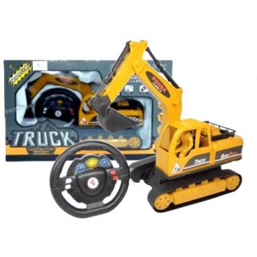 Imagem de Brinquedo Infantil Trator Retroescavadeira com Controle Remoto Inmetro